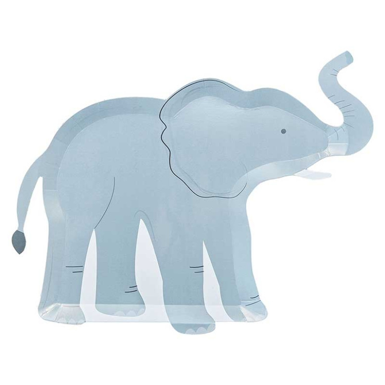 Assiettes Eléphant x 8