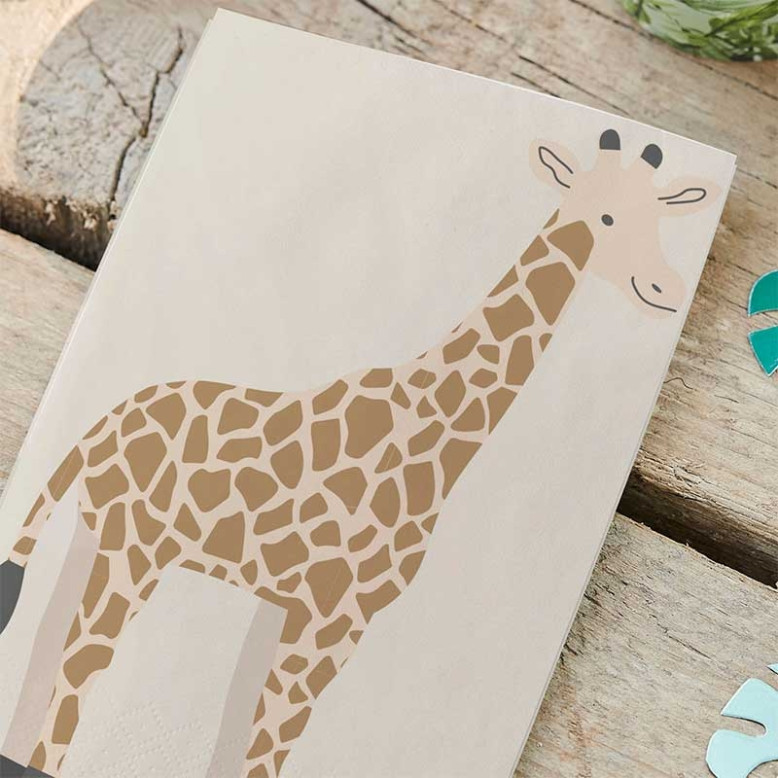 Serviettes en Papier Girafe x 16 Serviettes en Papier Girafe x 16