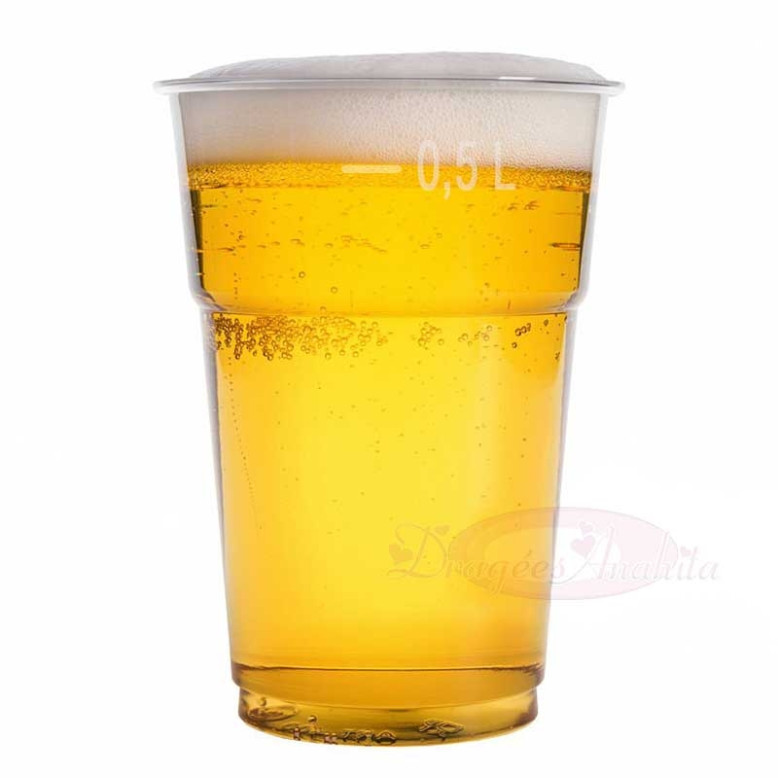 LATERN 50 Pièces Gobelets Plastique PET Transparents 700ml Réutilisables - Verres à Boissons Froides Café Glacé Dessert Slurpee