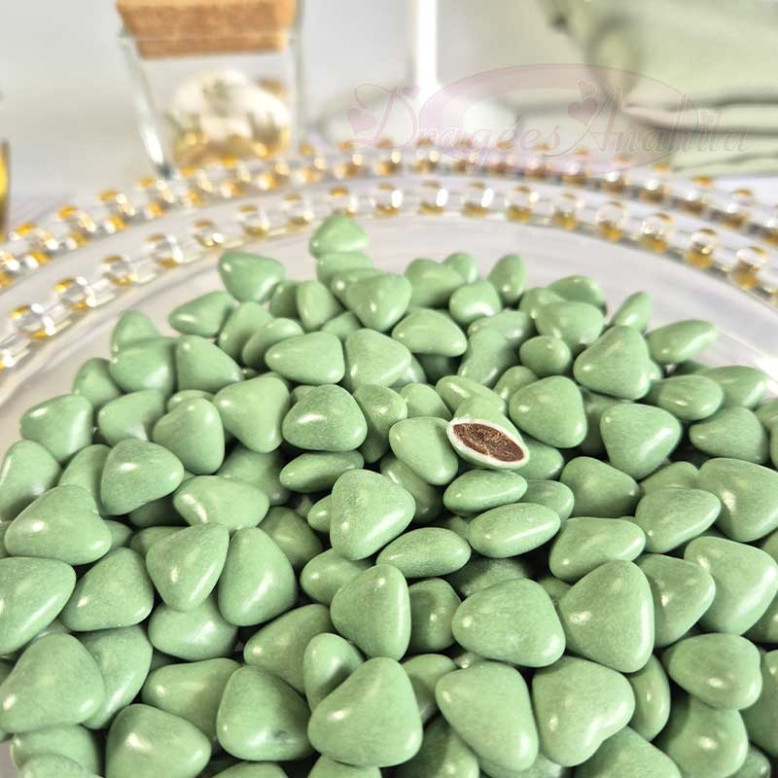 Dragées Coeur Chocolat Eucalyptus