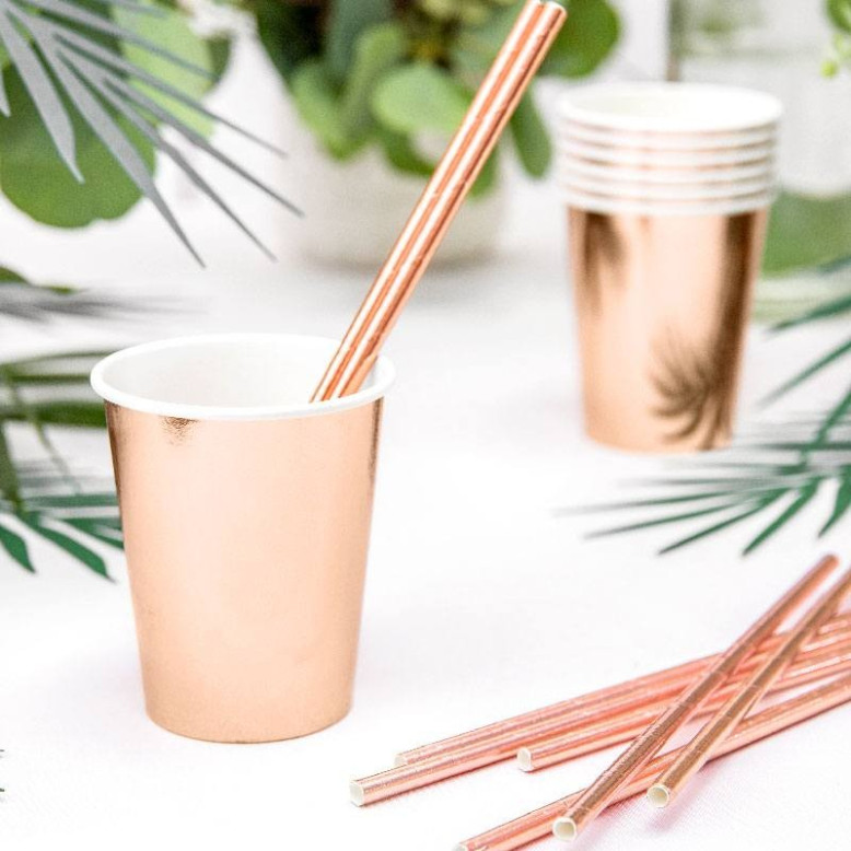 6 Gobelets Rose Gold en carton 6 Gobelets Rose Gold en carton