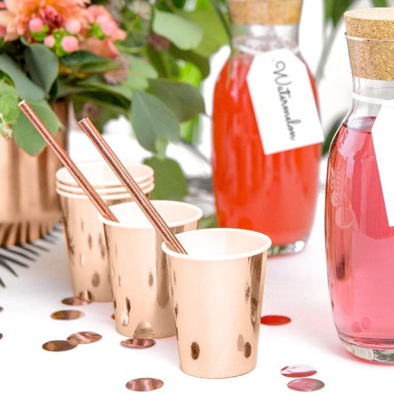 6 Gobelets Rose Gold en carton 6 Gobelets Rose Gold en carton