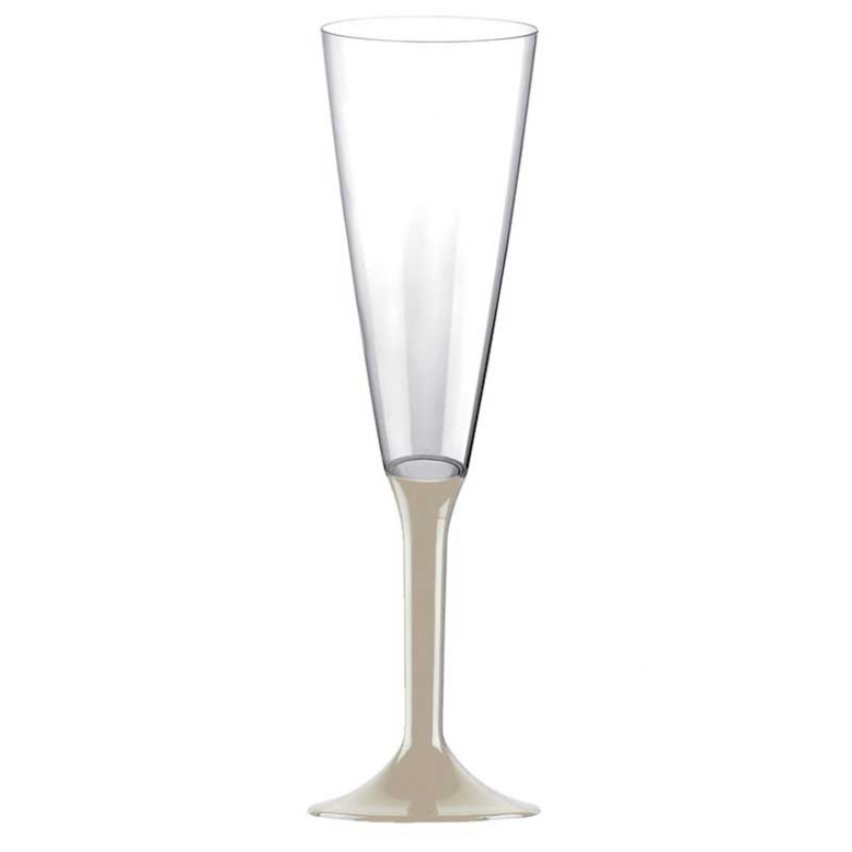 20 Flûtes à Champagne plastique taupe16cl 20 Flûtes à Champagne plastique taupe16cl