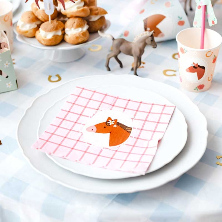 Serviettes Anniversaire Cheval x 16 Serviettes Anniversaire Cheval x 16