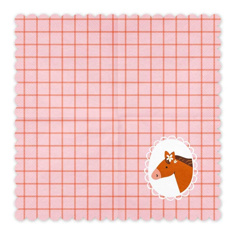 Serviettes Anniversaire Cheval x 16 Serviettes Anniversaire Cheval x 16