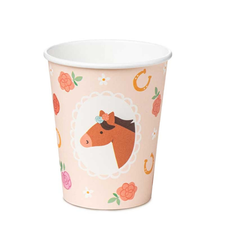 Gobelets anniversaire Cheval x 6 Gobelets anniversaire Cheval x 6