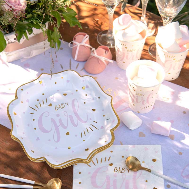 10 Assiettes En Carton Baby Shower Garçon - 21 Cm, Bleu - 6