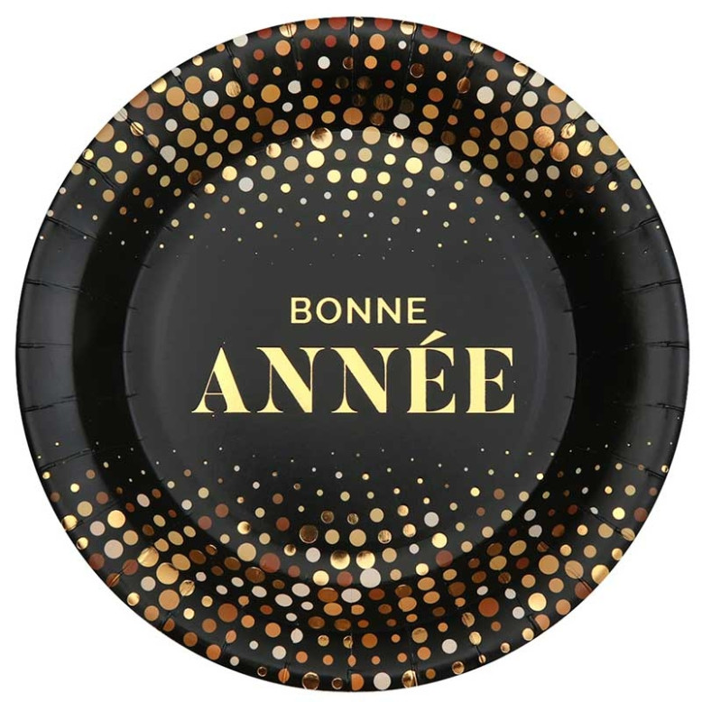 10 Assiettes Bonne Année Or 10 Assiettes Bonne Année Or