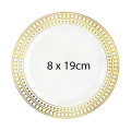 16 assiettes Or "Louxor" 8 grandes + 8 petites