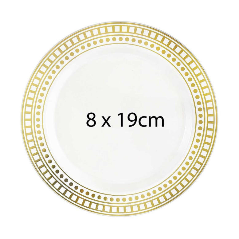 16 assiettes décor Or Louxor 8 grandes + 8 petites 16 assiettes décor Or Louxor 8 grandes + 8 petites