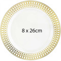 16 assiettes Or "Louxor" 8 grandes + 8 petites