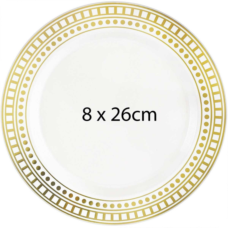 16 assiettes décor Or Louxor 8 grandes + 8 petites 16 assiettes décor Or Louxor 8 grandes + 8 petites