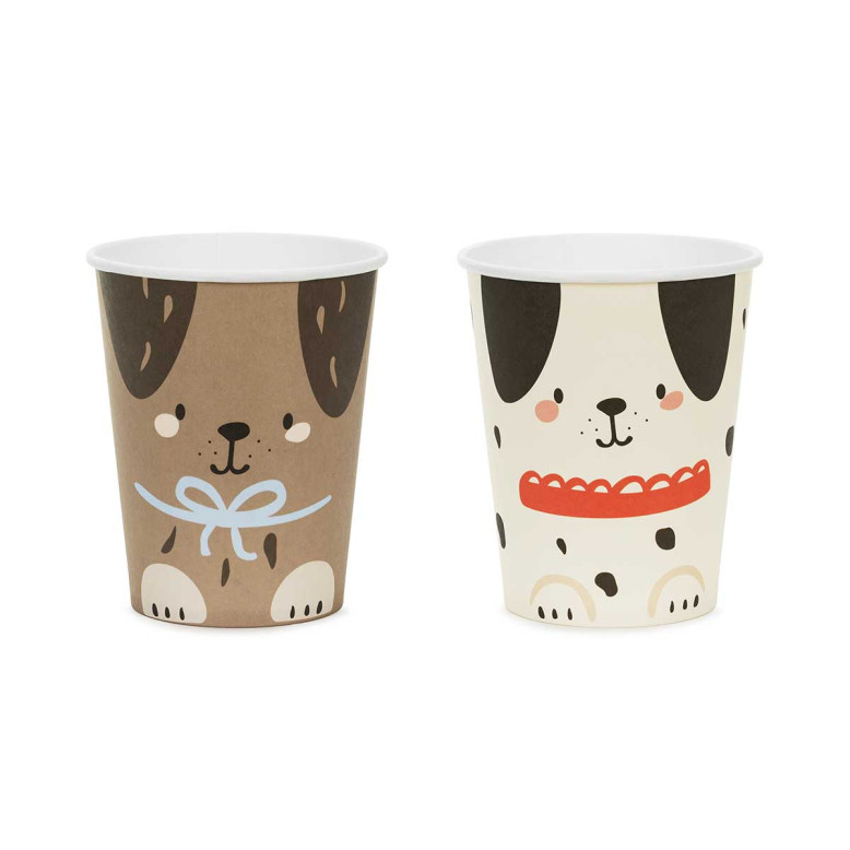 Gobelets en papier Chiens - Lot de 6 Gobelets en papier Chiens - Lot de 6