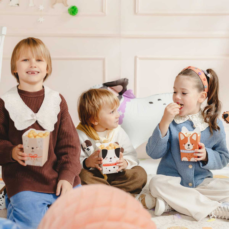 Boîtes à popcorn Chiens - Lot de 6