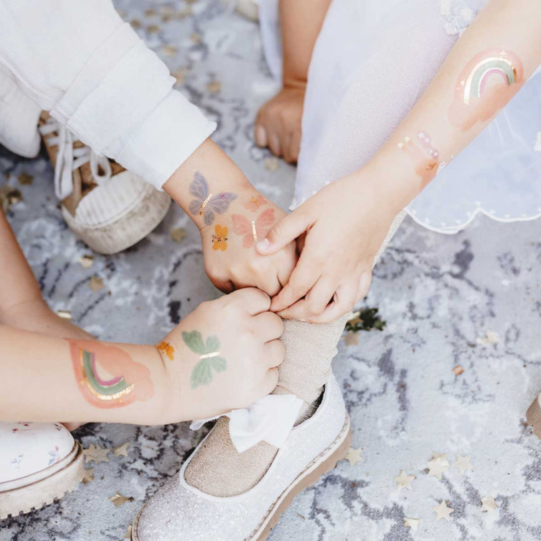 Tatouages Éphémères Licornes & Papillons x 15