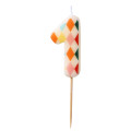 Bougie d'Anniversaire Arlequin