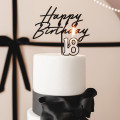 Bougie d'Anniversaire 18 ans Noir et Blanc