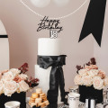 Bougie d'Anniversaire 18 ans Noir et Blanc