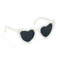 Lunettes Cœur avec Perles Blanches