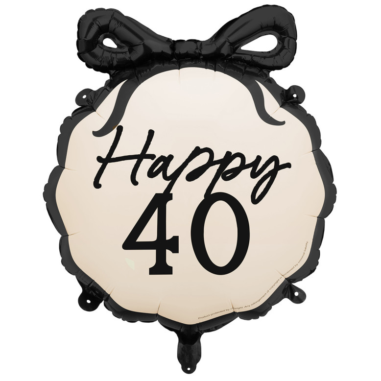 Ballon Anniversaire 40 Ans - Anniversaire Chic - Dragées Anahita Ballon Anniversaire 40 Ans - Anniversaire Chic - Dragées Anahita