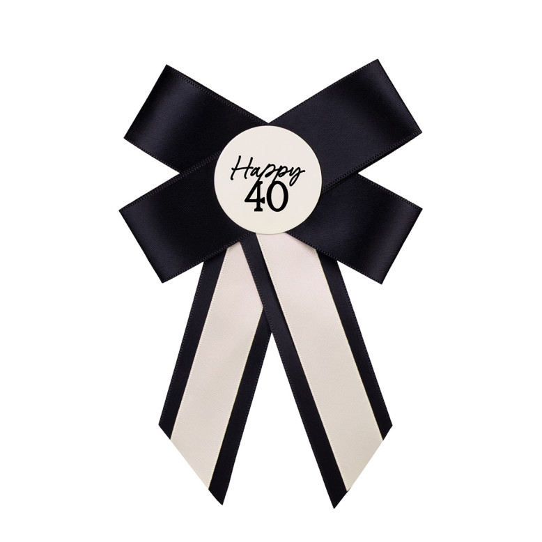Rosette pour 40 ans anniversaire - Déco Anniversaire - Dragées Anahita Rosette pour 40 ans anniversaire - Déco Anniversaire - Dragées Anahita