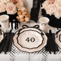 Assiettes en Carton Hello 40 Lot de 6 Assiettes en Carton Hello 40 Lot de 6