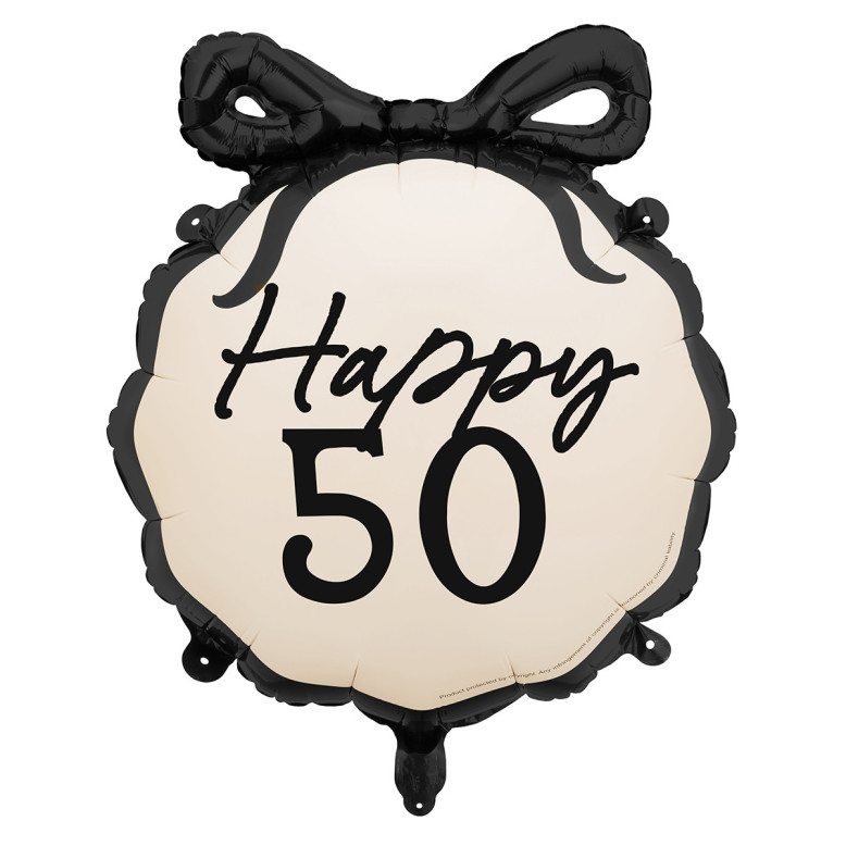 Ballon Anniversaire 50 Ans - Anniversaire Chic - Dragées Anahita Ballon Anniversaire 50 Ans - Anniversaire Chic - Dragées Anahita