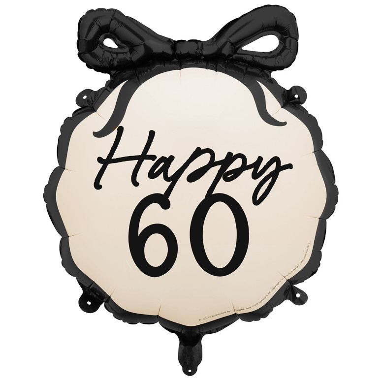 Ballon Anniversaire 60 Ans - Anniversaire Chic - Dragées Anahita Ballon Anniversaire 60 Ans - Anniversaire Chic - Dragées Anahita