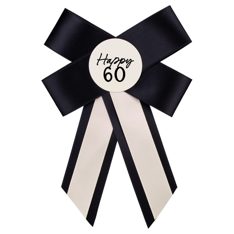 Rosette pour 60 ans anniversaire - Déco Anniversaire - Dragées Anahita Rosette pour 60 ans anniversaire - Déco Anniversaire - Dragées Anahita