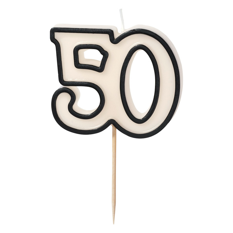 Bougie Anniversaire 50 Ans – Anniversaire Chic- Dragées Anahita Bougie Anniversaire 50 Ans – Anniversaire Chic- Dragées Anahita