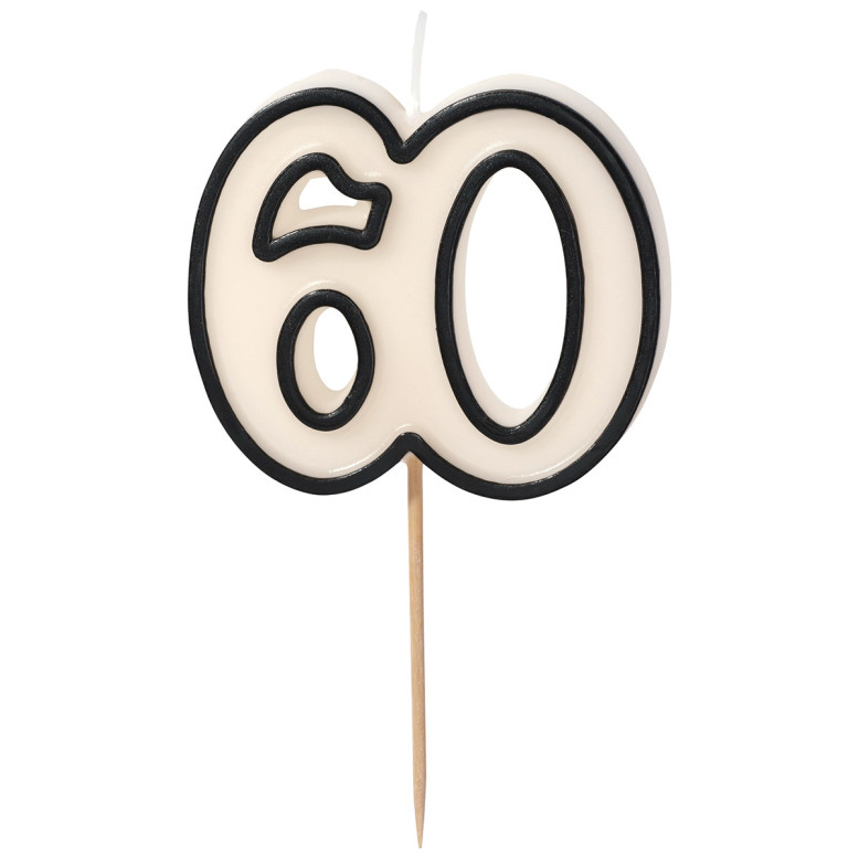 Bougie Anniversaire 60 Ans – Anniversaire Chic- Dragées Anahita Bougie Anniversaire 60 Ans – Anniversaire Chic- Dragées Anahita