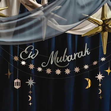 Bannière Eid Mubarak - Déco Eid Mubarak - Dragées Anahita Bannière Eid Mubarak - Déco Eid Mubarak - Dragées Anahita