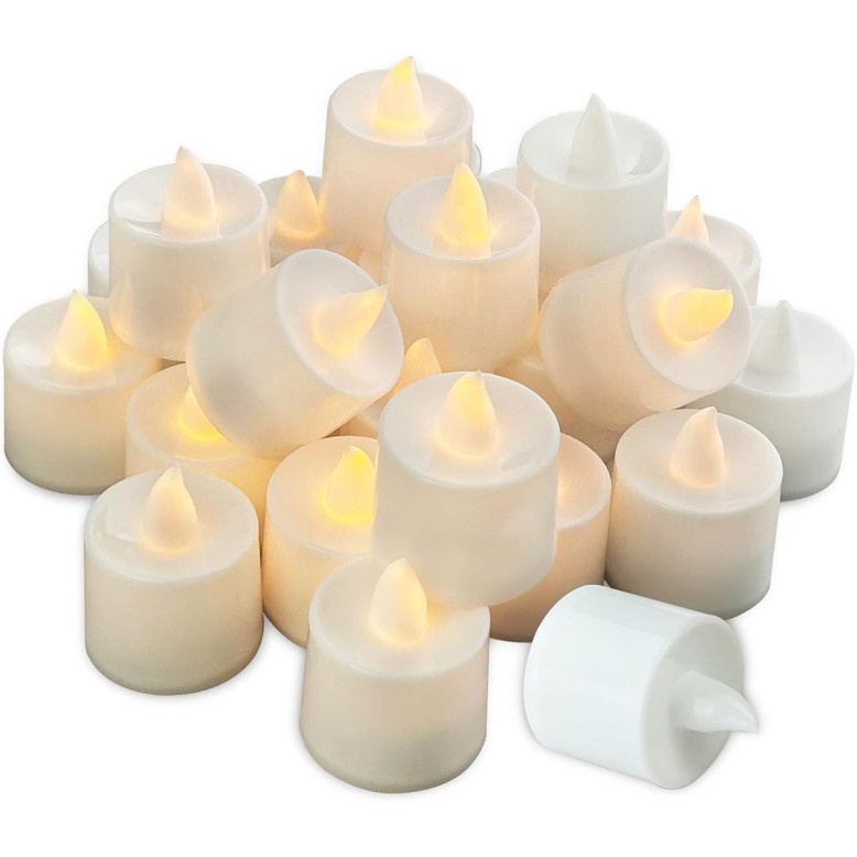 Lot de 24 Bougies LED Blanches - Déco de Table Mariage - Dragées Anahita Lot de 24 Bougies LED Blanches - Déco de Table Mariage - Dragées Anahita