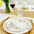 10 grandes assiettes Florales Réutilisables 26 cm