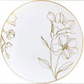 10 grandes assiettes Florales Réutilisables 26 cm