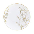 10 petites assiettes Florales Réutilisables 19 cm