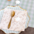 Assiettes Carreaux Verts Bord Doré Lot de 6