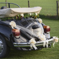 Kit de décoration turquoise pour voiture de mariage