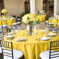 Nappe ronde 300 cm en tissus jaune Nappe ronde 300 cm en tissus jaune