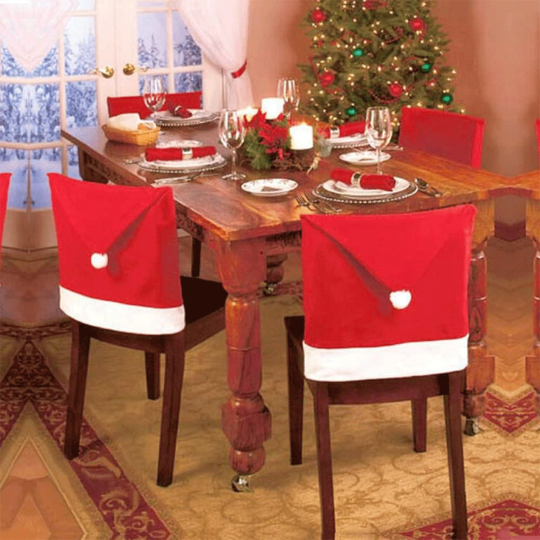 Housse de chaise de Noël - Déco table de Noël - Dragées Anahita Housse de chaise de Noël - Déco table de Noël - Dragées Anahita