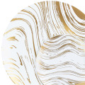 Lot de 12 Assiettes Effet Marbre Doré - Vaisselles Réutilisable - Dragées Anahita Lot de 12 Assiettes Effet Marbre Doré - Vaisselles Réutilisable - Dragées Anahita