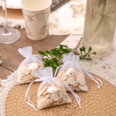Sachet à dragées Little Teddy – Baptême bébé ourson - Dragées Anahita
