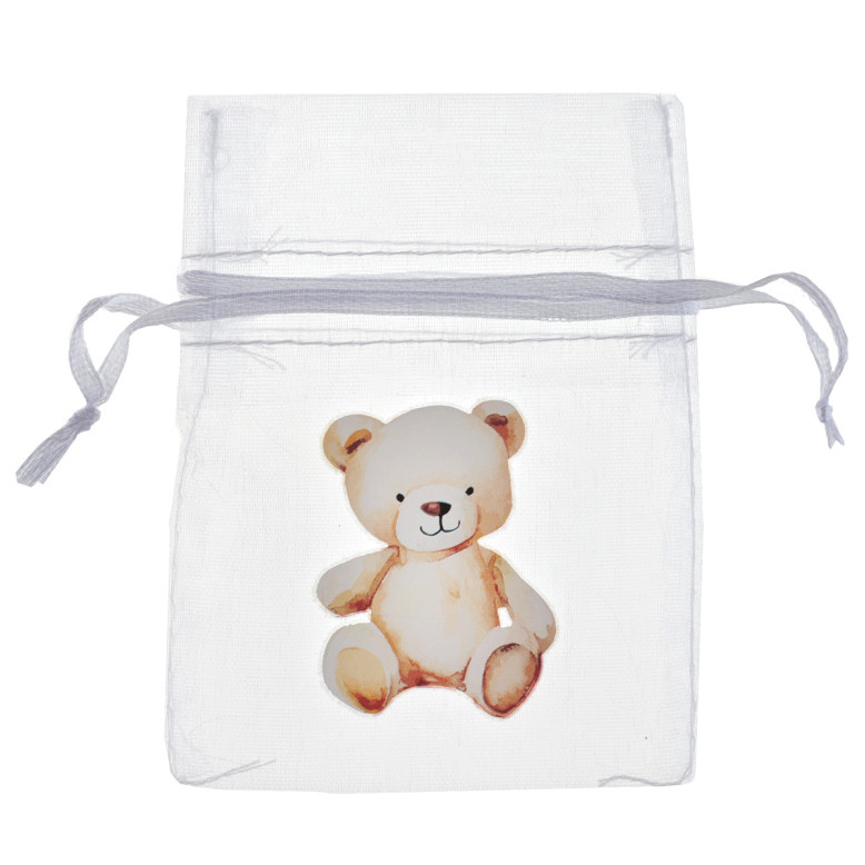 Sachet à dragées Little Teddy – Baptême bébé ourson - Dragées Anahita