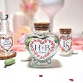 10 autocollants Stickers coeur fleuri