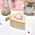 10 autocollants Stickers coeur fleuri