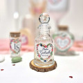 10 autocollants Stickers coeur fleuri