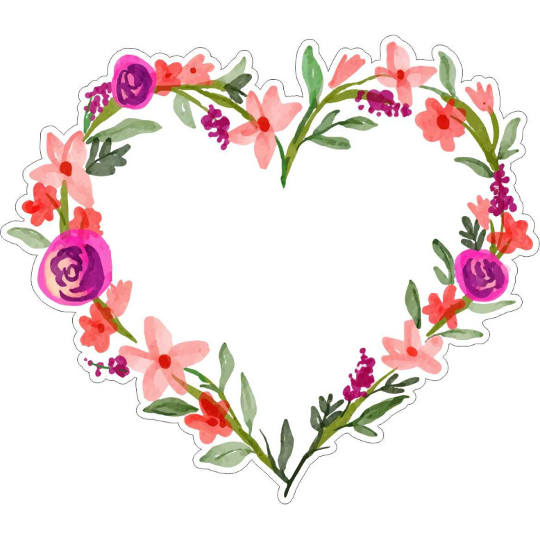 Autocollants stickers en forme de cœur pour personnalisation - Dragées Anahita