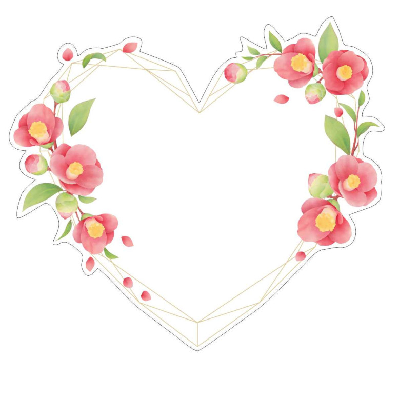 Autocollants stickers en forme de cœur pour personnalisation - Dragées Anahita