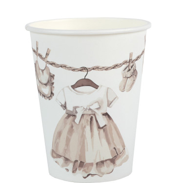 Gobelets Little Teddy x6 – Décoration Baptême Mixte - Dragées Anahita