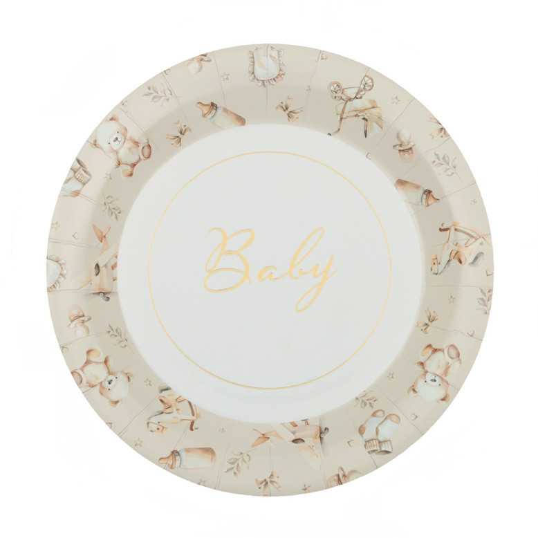 Assiettes en Carton Little Teddy x 6 - Baptême Teddy - Dragées Anahita Assiettes en Carton Little Teddy x 6 - Baptême Teddy - Dragées Anahita